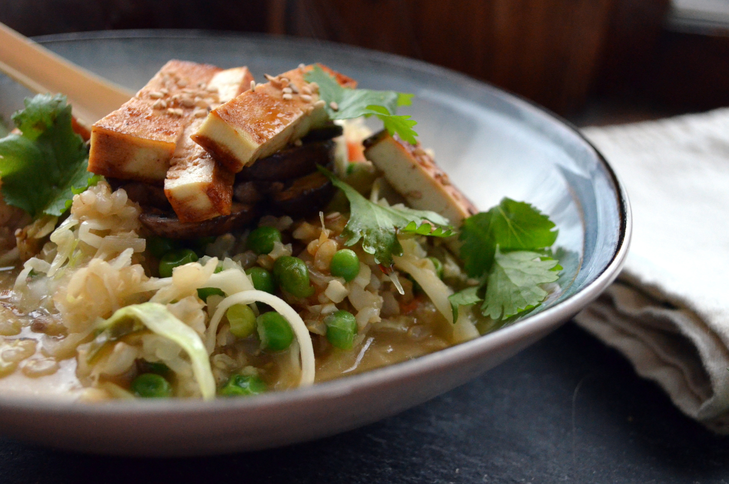 Rice Congee (a.k.a. Jook) With Vegetables and Baked Hoisin ...