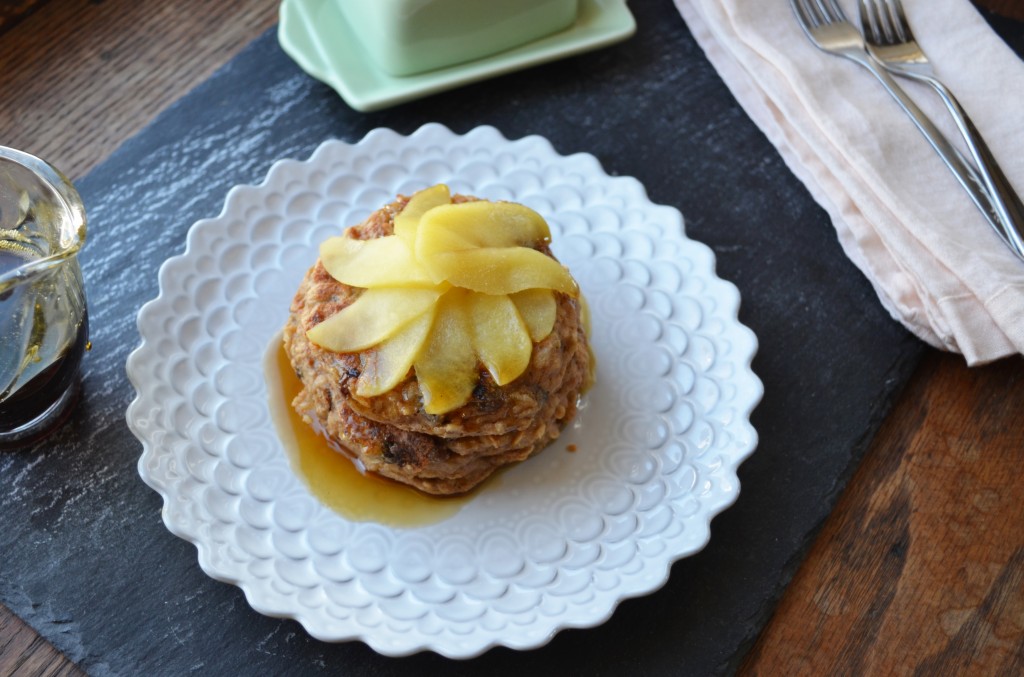 Oatmeal Griddle Cakes with Maple Syrup and Molasses