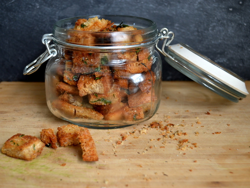 Simple Herbed Croutons