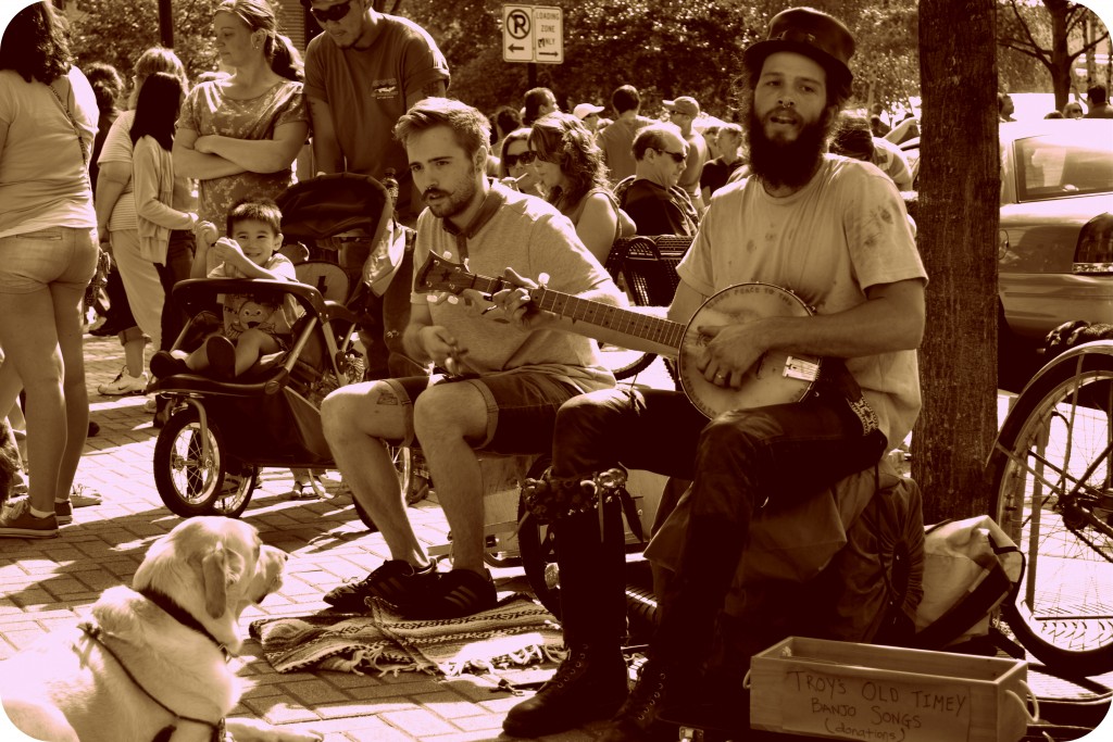 Art Prize has music now, too! Some good old time banjo on a beautiful sunny and warm fall day.